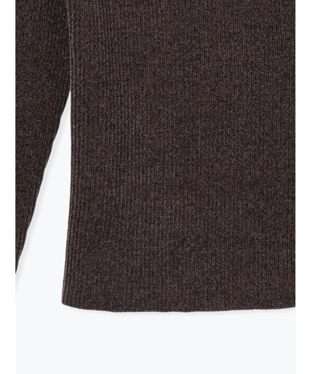 Te chichi モールリブスタンドネックニット チャコールグレー