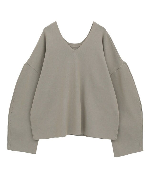 Green Parks ・ＥＬＥＮＣＡＲＥ　ＤＵＥ　２ｗａｙニットプルオーバー Gray Beige