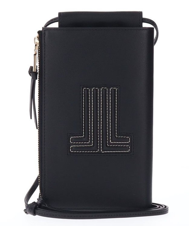 LANVIN en Bleu ヴィジュ スマホショルダー財布 ブラック
