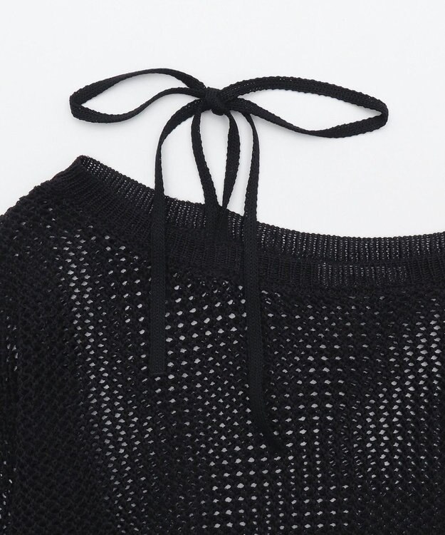 WEGO 2WAYオフショルメッシュニット ブラック