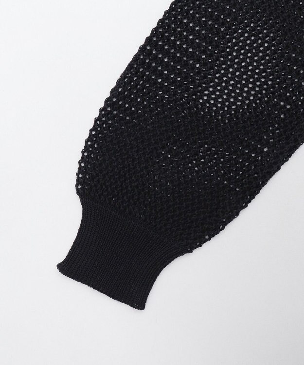 WEGO 2WAYオフショルメッシュニット ブラック