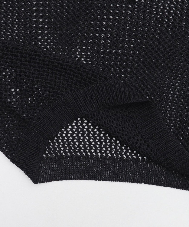 WEGO 2WAYオフショルメッシュニット ブラック