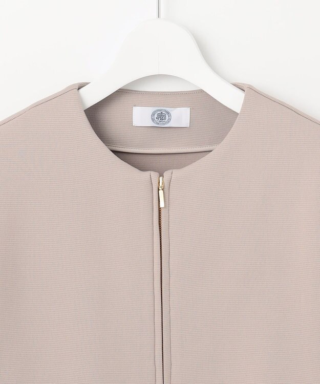 J.PRESS LADIES ダンボールジャージー ブルゾン ブラウン系