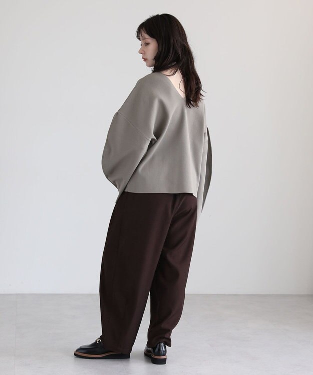 Green Parks ・ＥＬＥＮＣＡＲＥ　ＤＵＥ　２ｗａｙニットプルオーバー Gray Beige