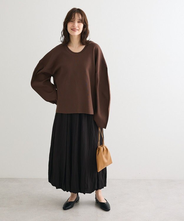 Green Parks ・ＥＬＥＮＣＡＲＥ　ＤＵＥ　２ｗａｙニットプルオーバー Brown