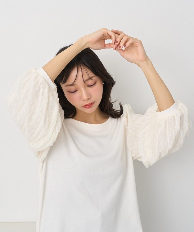 earth music&ecology マジョリカプリーツプルオーバー Off White