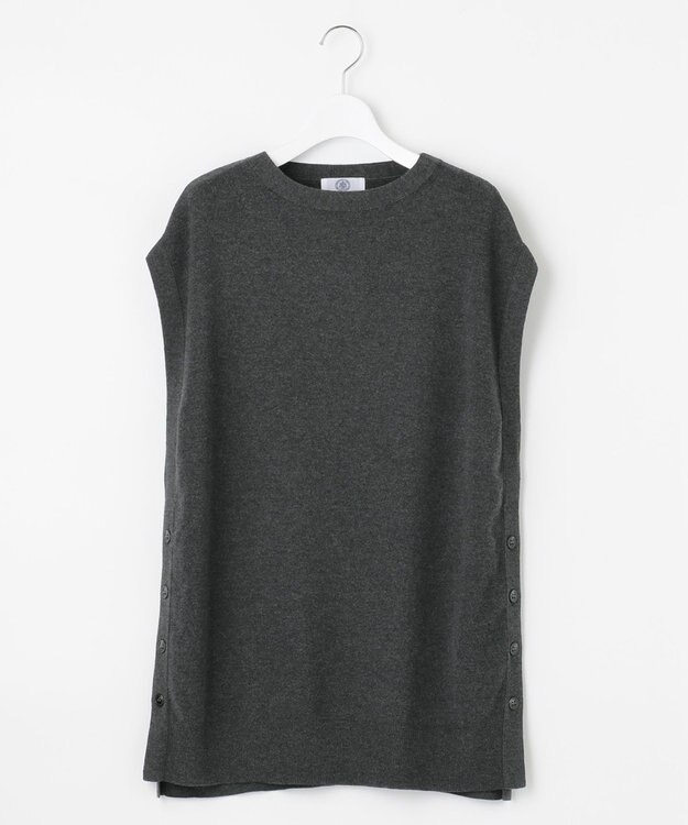 J.PRESS LADIES S 【洗える】FLORA ニットベスト グレー系