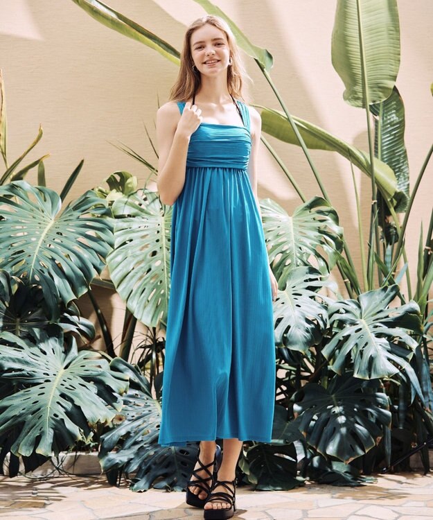 San-ai Resort（三愛水着楽園） マキシワンピース　M　【San-ai Resort（サンアイリゾート）】 ブルー