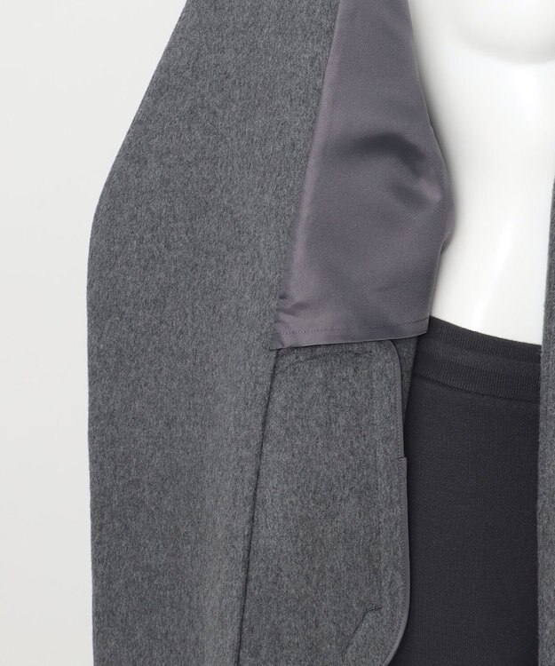 23区 【エステータ】MTRウールカシミヤリバー コート トップグレー系