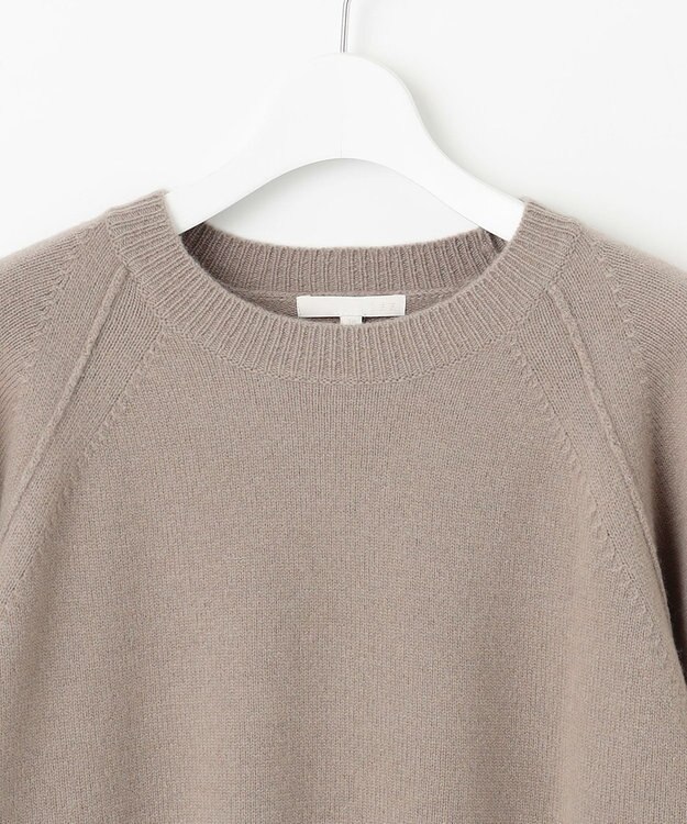 自由区 L ウールカシミヤブレンドラグランスリーブ ニット マルチボーダー