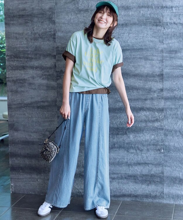ANY ANYファンクションロゴTシャツ ライトブルー