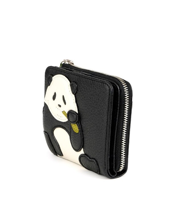 IBIZA アニマーダ　牛革　二つ折り財布（パンダ） 黒