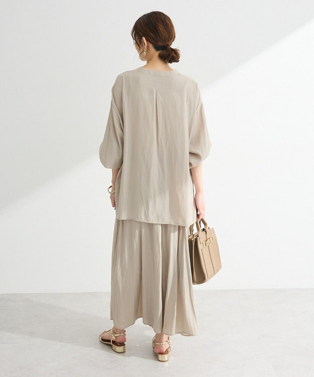 Green Parks サラフレワイドパンツ（無地） Beige