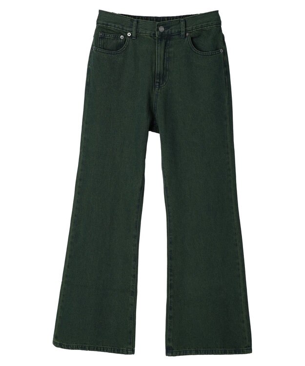 Green Parks ・ＳＵＧＡＲ　ＳＰＯＯＮ　カラーデニムフレアパンツ Green