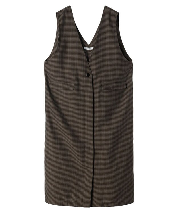 Green Parks ジレにもなる２ｗａｙＶネックジャンスカ Check