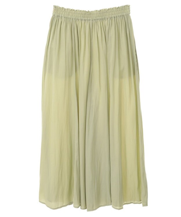 Green Parks サラフレワイドパンツ（無地） Lime Green