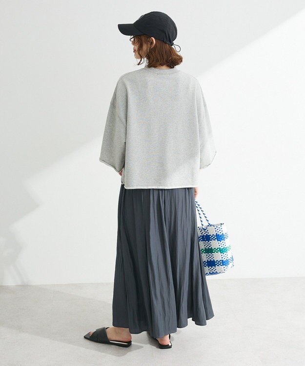 Green Parks サラフレワイドパンツ（無地） Charcoal Gray