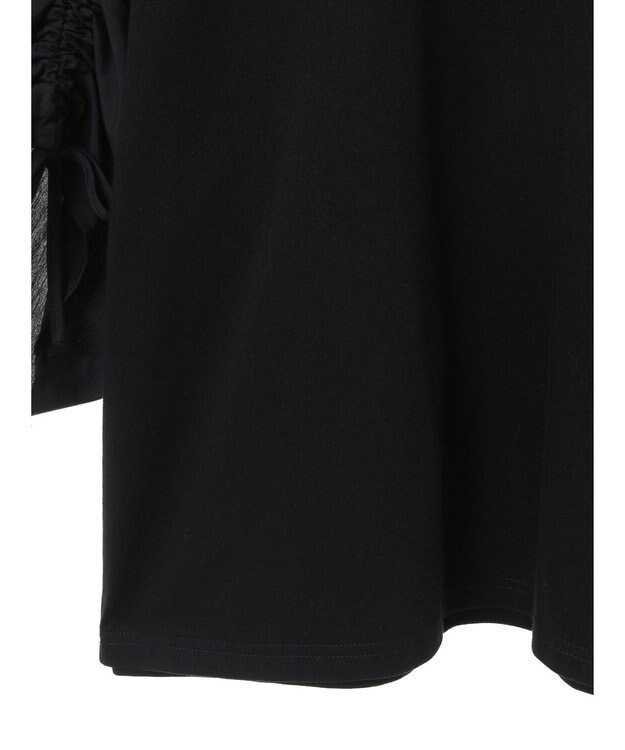 Green Parks ・ＥＬＥＮＣＡＲＥ　ＤＵＥ　ギャザースリーブＴＥＥ Black