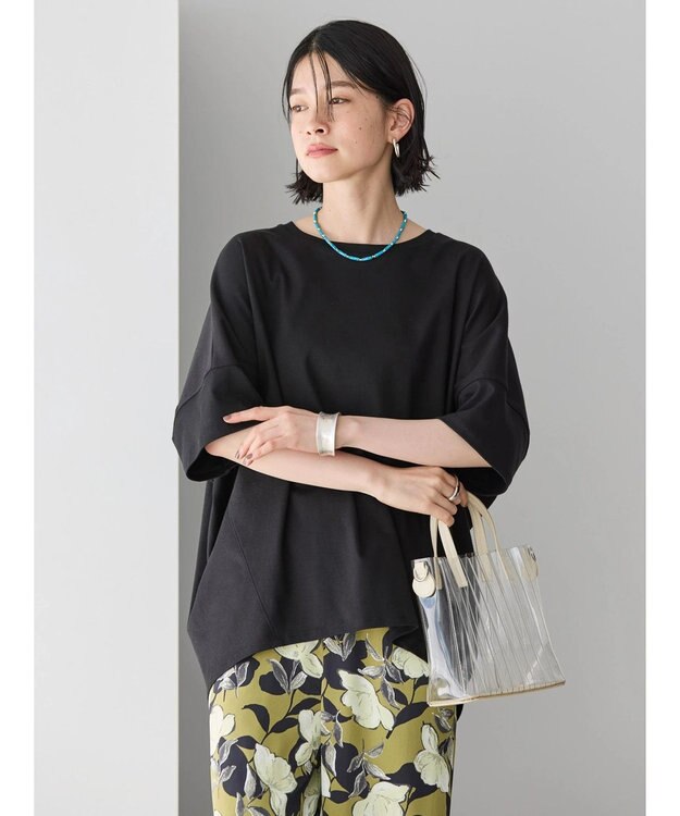 AMERICAN HOLIC ＵＶカット＋接触冷感　コクーンカットプルオーバー Black