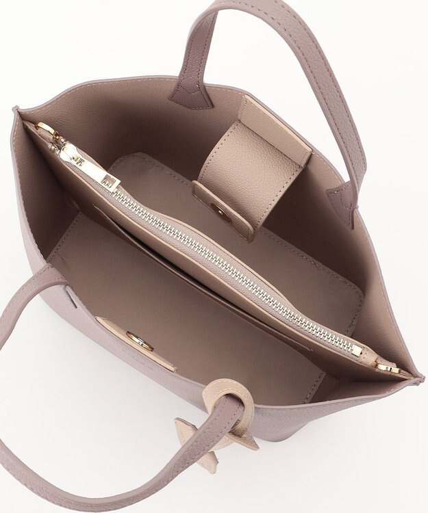 LA BAGAGERIE 【MONICA】バイカラーミディトートバッグ グレー