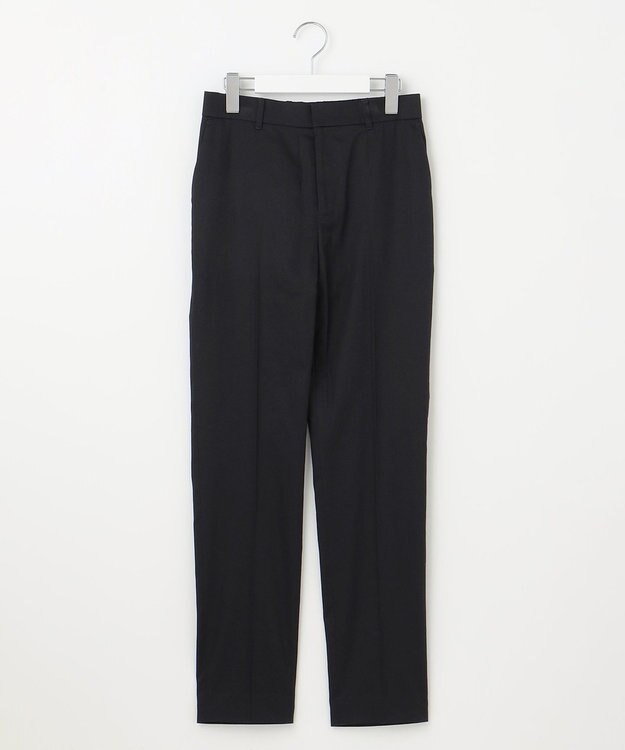 自由区 S 【UVカット・接触冷感・洗える】コットンサテンテーパード パンツ ネイビー