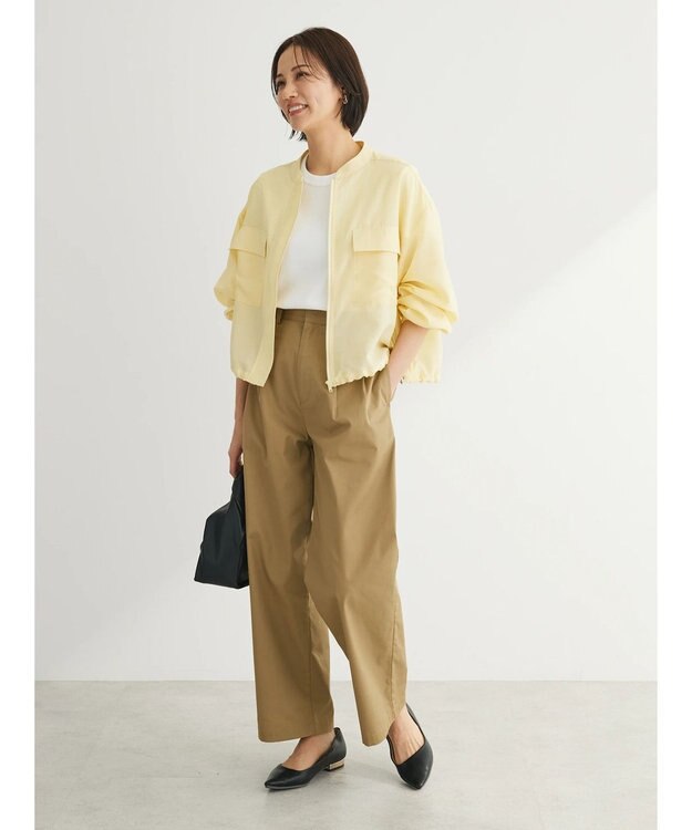 Green Parks シアーショート丈ブルゾン Yellow