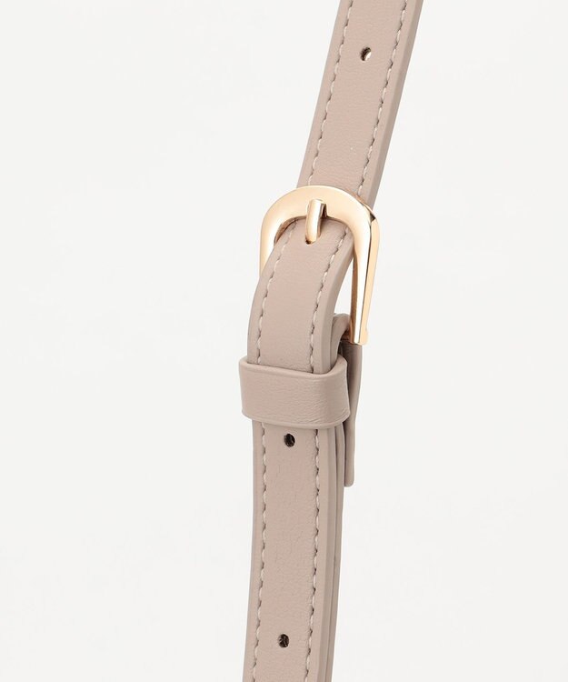 LA BAGAGERIE ランダムプリーツ2WAYハンドバッグ グレージュ