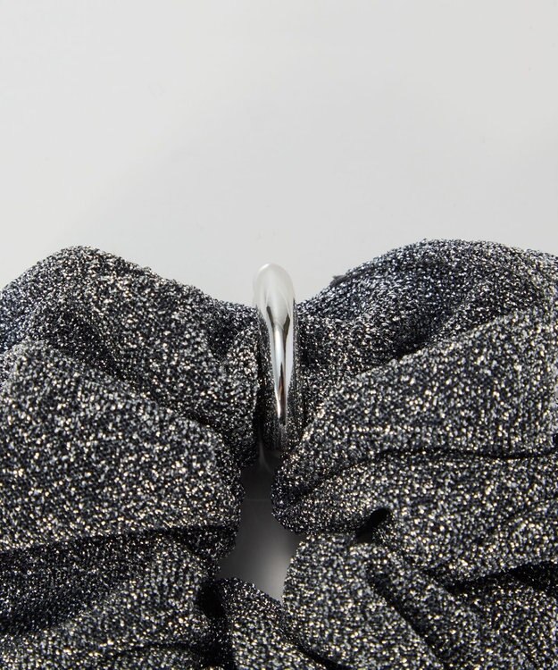 Phoebe メタルグリッターシュシュ　グレー グレー