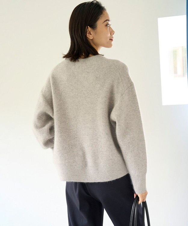 UNFILO 【WEB＆一部店舗限定】へアリースウェット クルーネックニット グレー