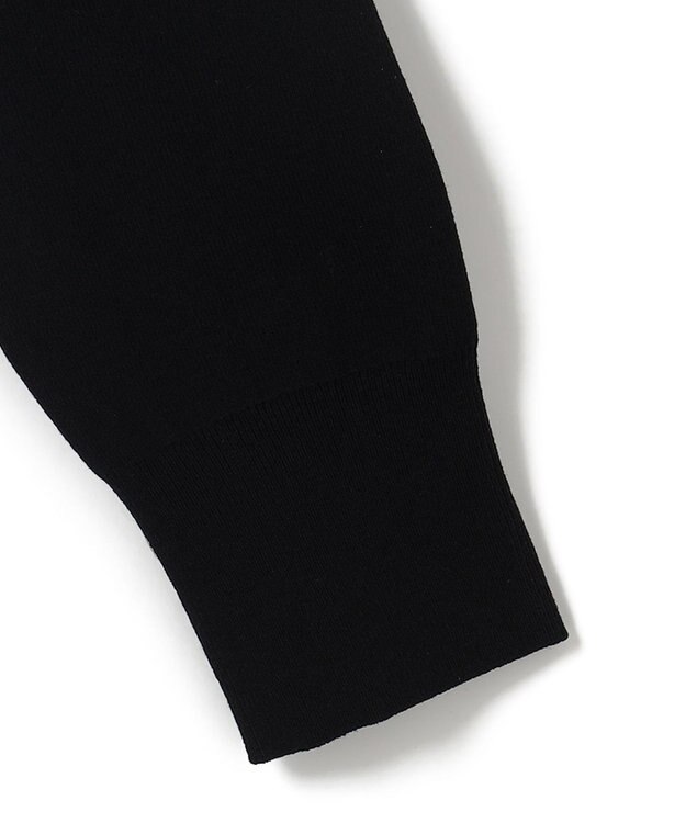 ICB L 【WEB&一部店舗限定カラーあり】クロスコンビ ニットプルオーバー ブラック×サックス系［WEB&一部店舗限定］