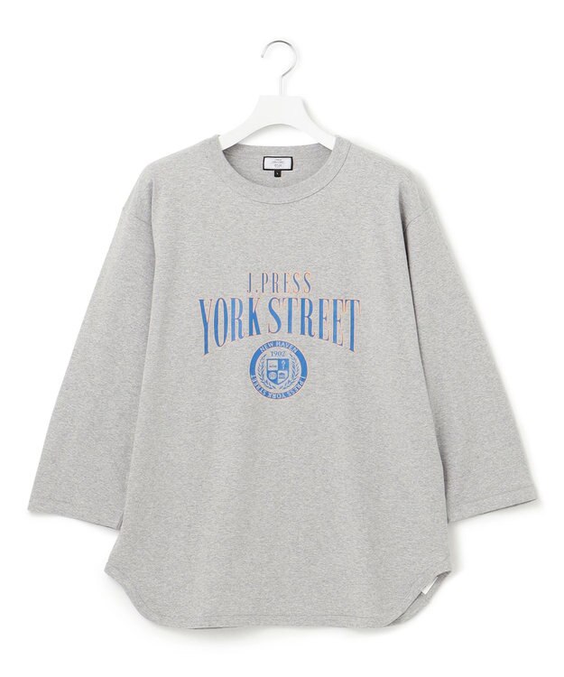 J.PRESS YORK STREET 【UNISEX】センターアーチロゴTシャツ グレー系