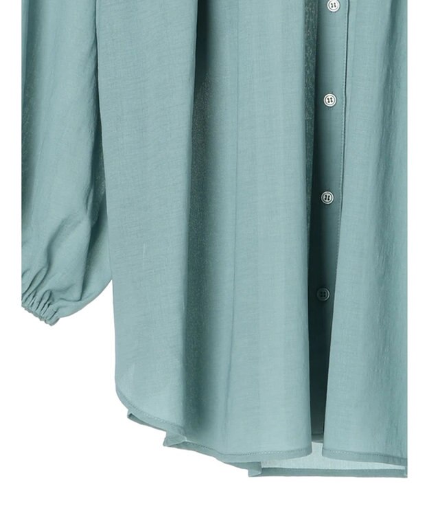 Green Parks シャーリングボリュームスキッパーチュニック Blue Green