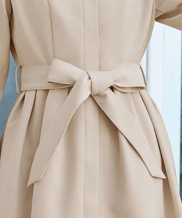 Tiaclasse L 【洗える】ステンカラードレスコート ライトベージュ