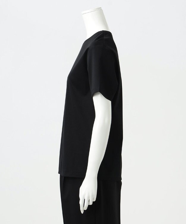 23区 【エステータ】スーピマコットン プレミアムジャージー 半袖Tシャツ ブラック系