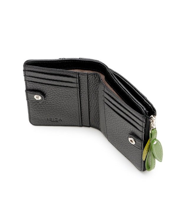 IBIZA アニマーダ　牛革　二つ折り財布（パンダ） 黒