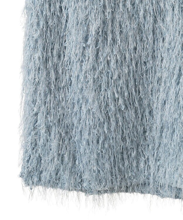 AMERICAN HOLIC 【前後2way】サイドスリットシャギーベスト Grayish Blue