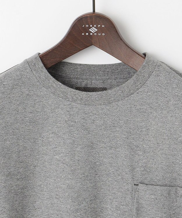 JOSEPH ABBOUD MOUNTAIN 【SPACE／UNISEX】オーガニックコットンスラブプレーティング天竺 Tシャツ ライトグレー系