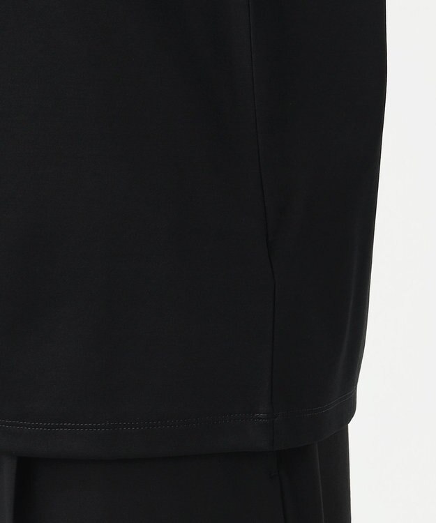 23区 【エステータ】スーピマコットン プレミアムジャージー 半袖Tシャツ ブラック系