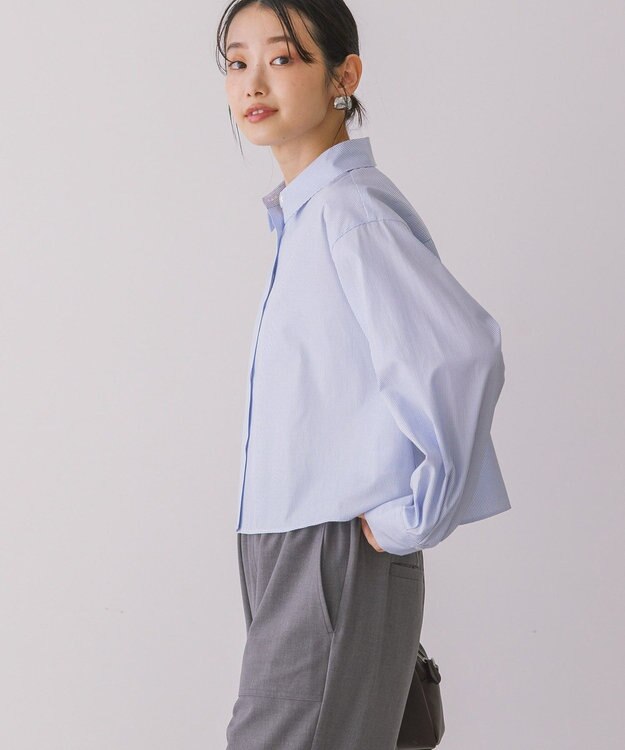 AMERICAN HOLIC クロップドシャツ Stripe