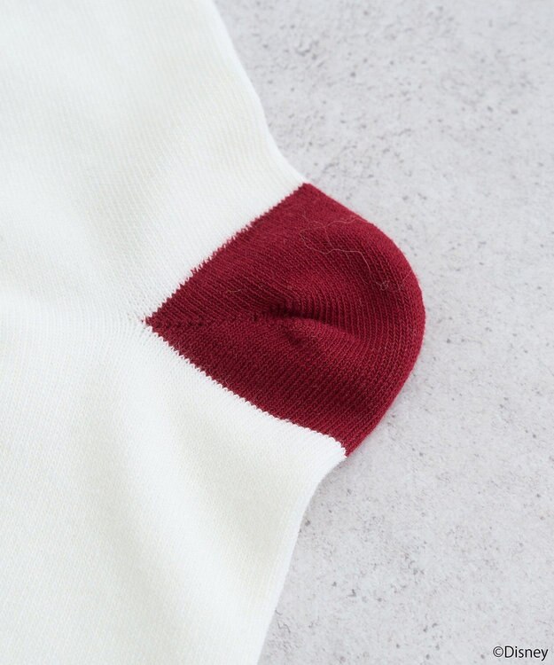 earth music&ecology チップ＆デール／ラインソックス Red