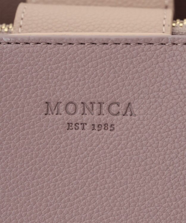 LA BAGAGERIE 【MONICA】バイカラーミディトートバッグ グレー