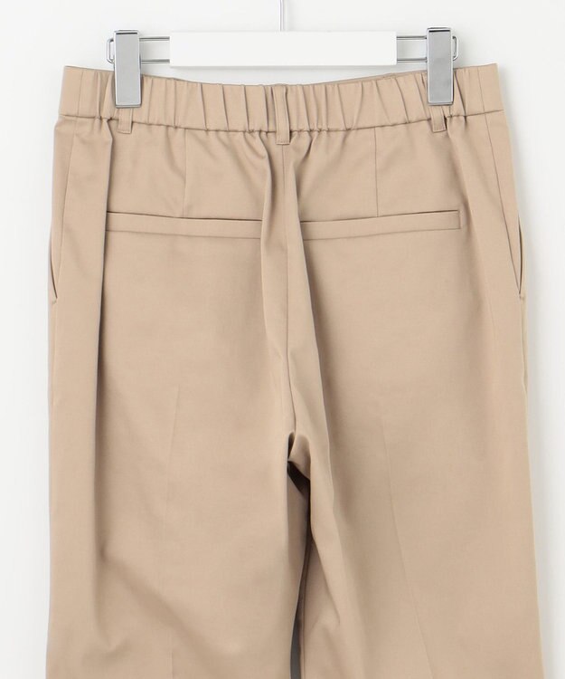 自由区 S 【UVカット・接触冷感・洗える】コットンサテンテーパード パンツ ベージュ