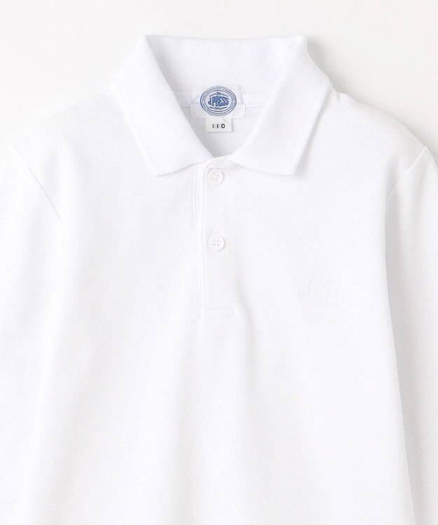 J.PRESS KIDS 【110-130cm】40/2鹿の子 長袖 ポロシャツ ホワイト系