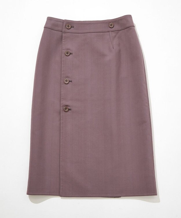 ANY SIS 【美人百花10月号掲載】2WAYリバーシブルラップ スカート ベージュチェック×スモーキーピンク