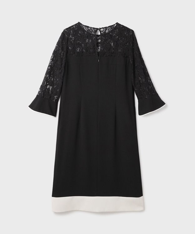 GRACE CONTINENTAL レースコンビバイカラーワンピース ブラック