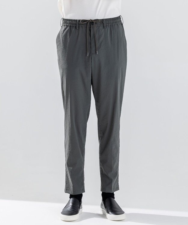 JOSEPH HOMME 新素材【ストレッチ】グレインウェーブストレッチ ドロスト付テーパードパンツ / PEGG CONVERTIBLE ダークグリーン系