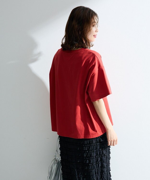 Green Parks 汗染み防止ボックスロゴＴシャツ Red