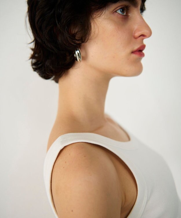 GRACE CONTINENTAL テレコノースリーブ ホワイト