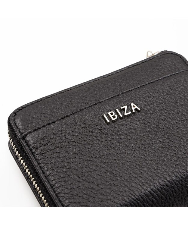 IBIZA アニマーダ　牛革　二つ折り財布（パンダ） 黒