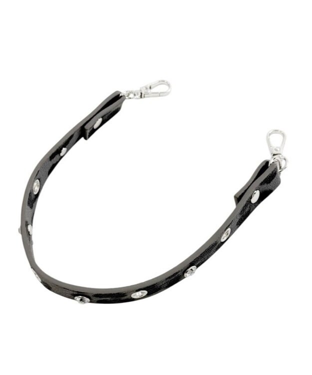 WEGO ビジューハトメハンドストラップ ブラック